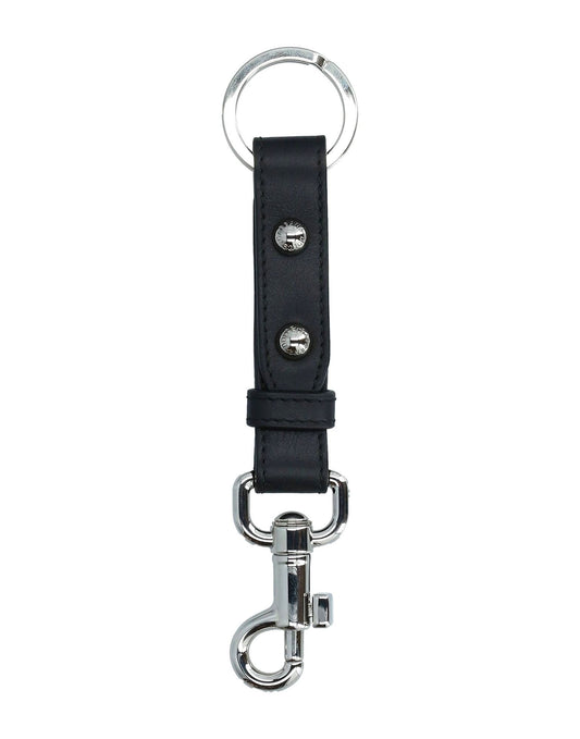 Black Leather Men Keychain