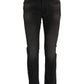 "Black Cotton Men's Slim-Fit Jean"