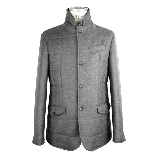 Gray Wool Men Jacket