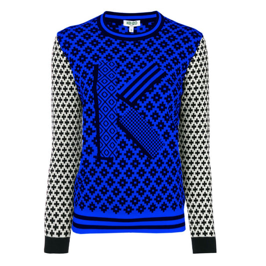 Blue Cotton Men's Sweater