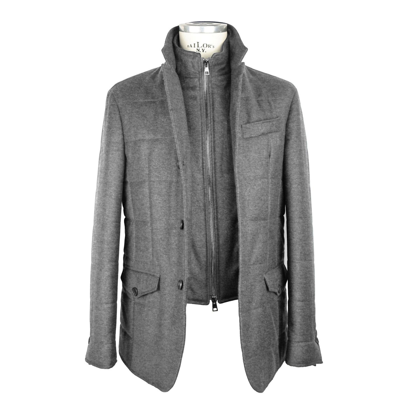 Gray Wool Men Jacket
