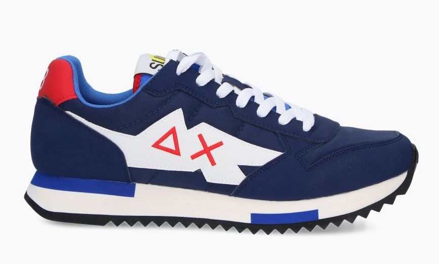 Blue Leather Men Sneaker