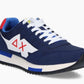 Blue Leather Men Sneaker