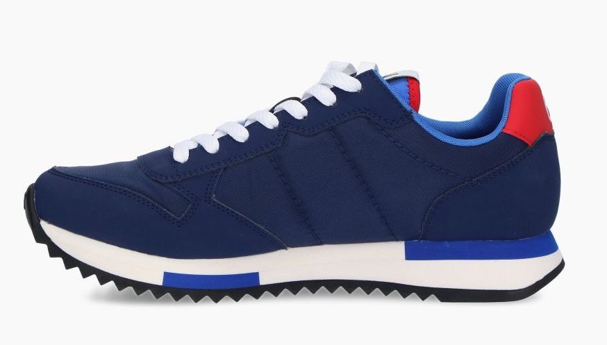 Blue Leather Men Sneaker