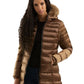 Brown Polyamide Women Coat