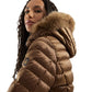 Brown Polyamide Women Coat