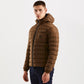 Brown Nylon Men Jacket