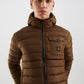 Brown Nylon Men Jacket