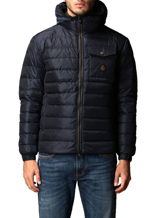 Blue Nylon Men Jacket
