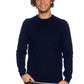 Blue Viscose Men Sweater