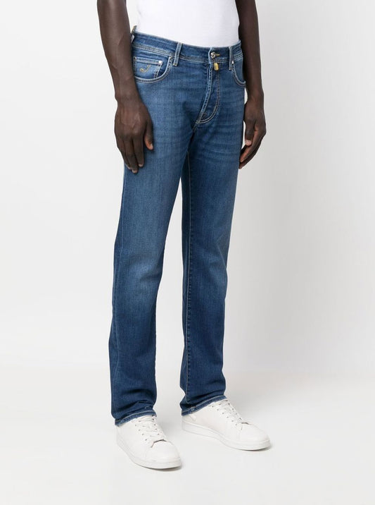 Blue Cotton Men Jeans
