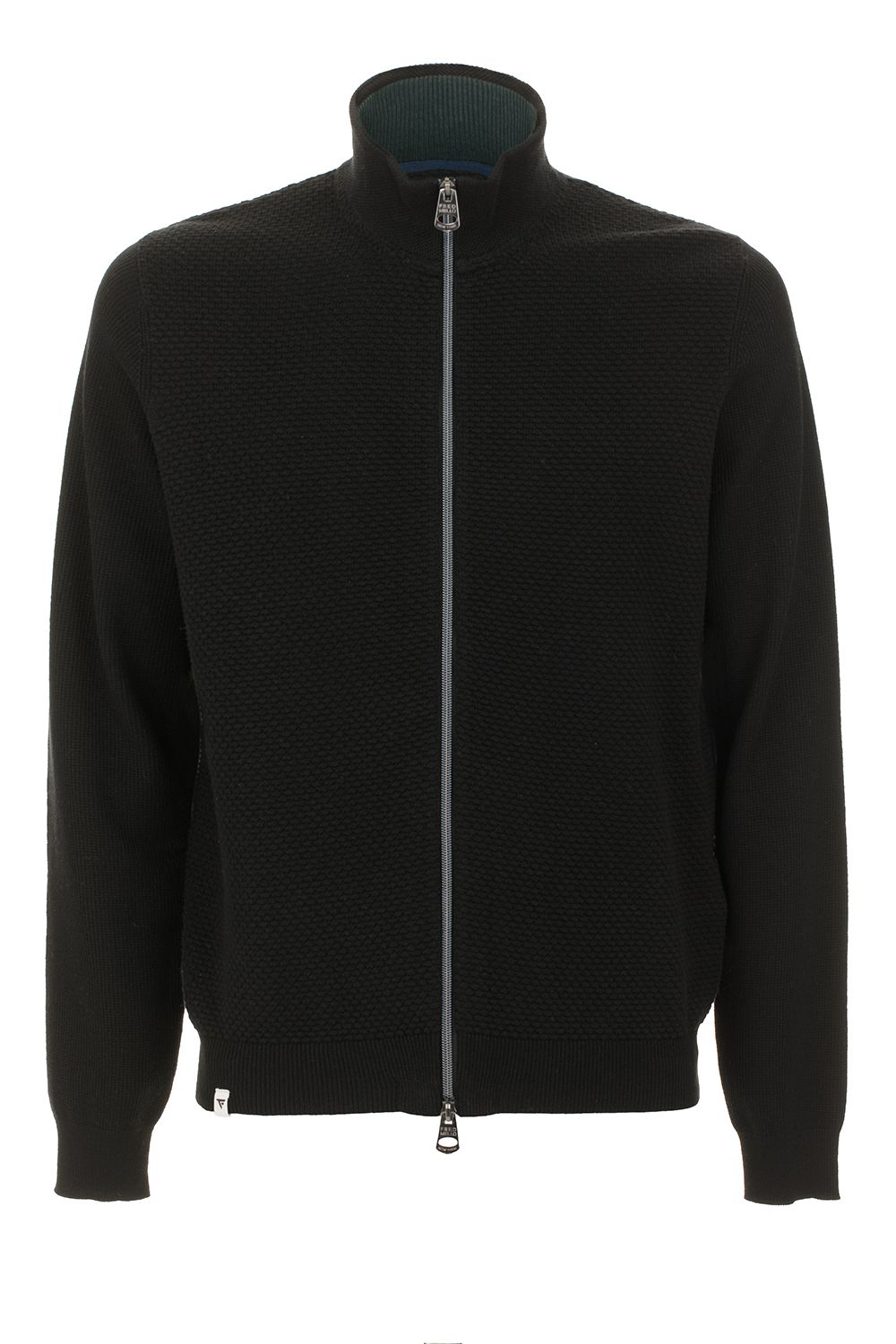 Black Cotton Men Sweater