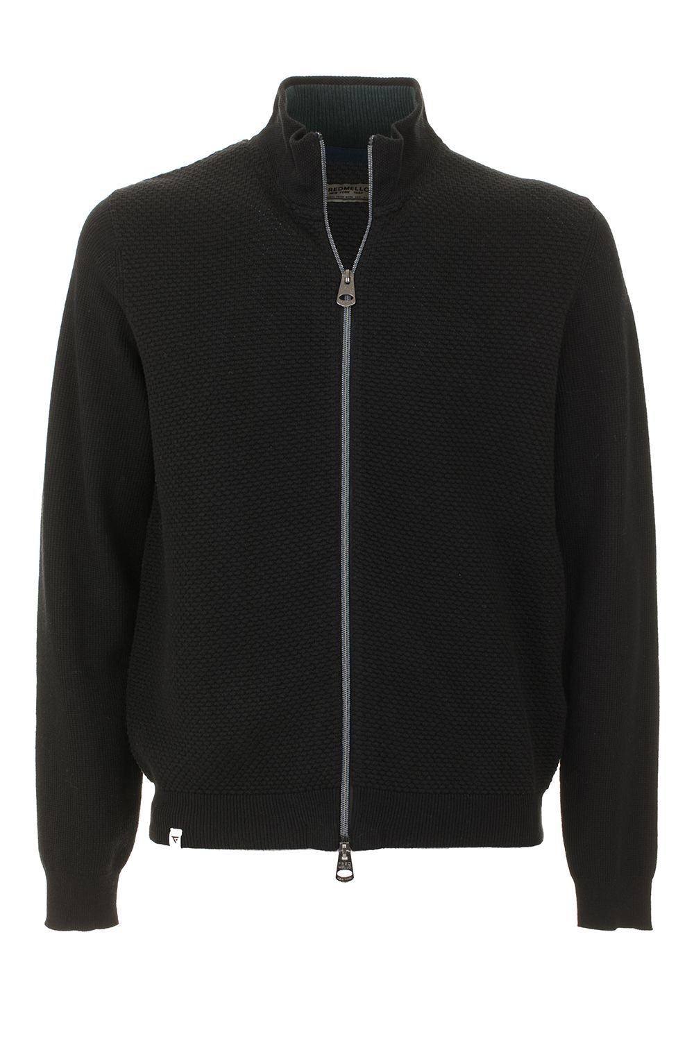 Black Cotton Men Sweater