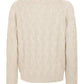 Beige Wool Blend Turtleneck Sweater