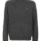 Elegant Wool Blend Zip Sweater with High Collar