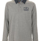 Gray Cotton Men Polo Shirt