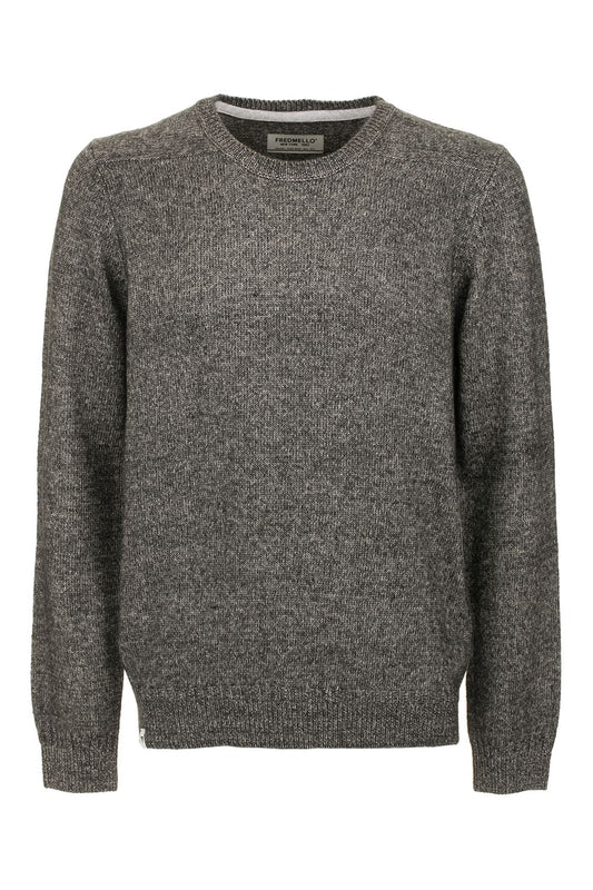 Gray Cotton Men Sweater