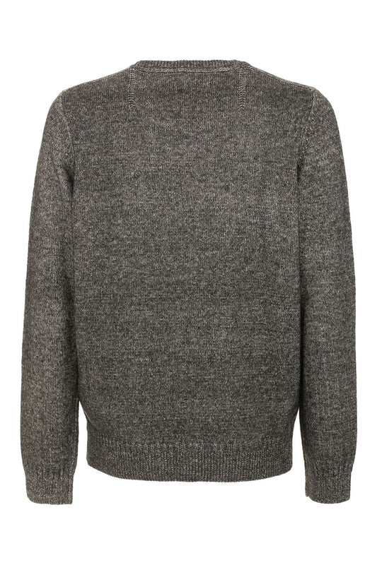 Gray Cotton Men Sweater