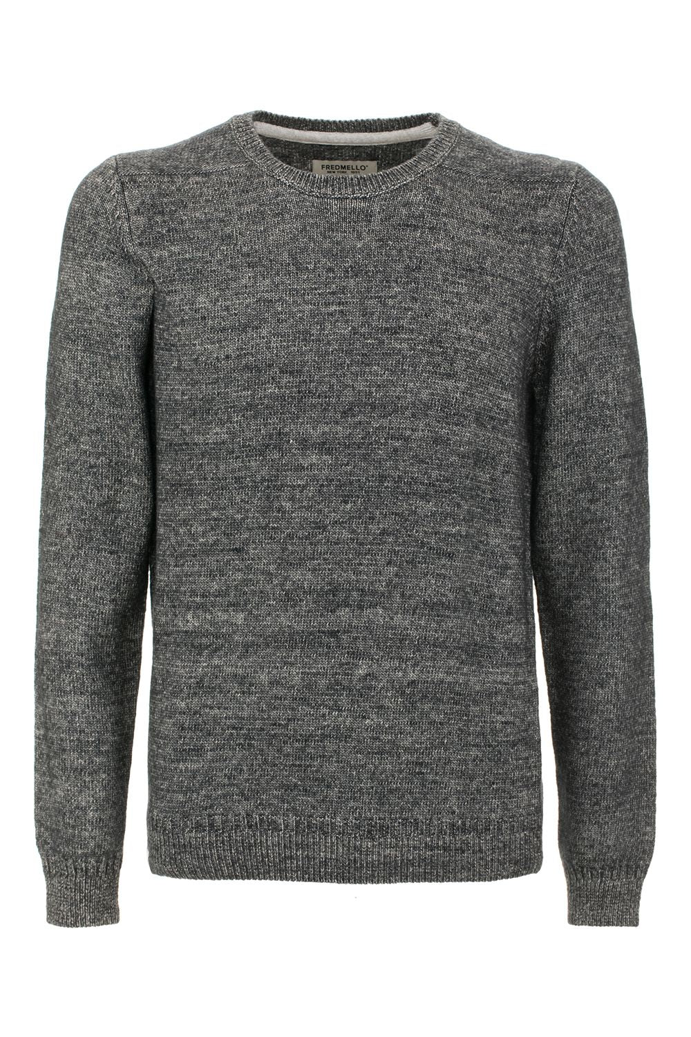 Blue Cotton Men Sweater