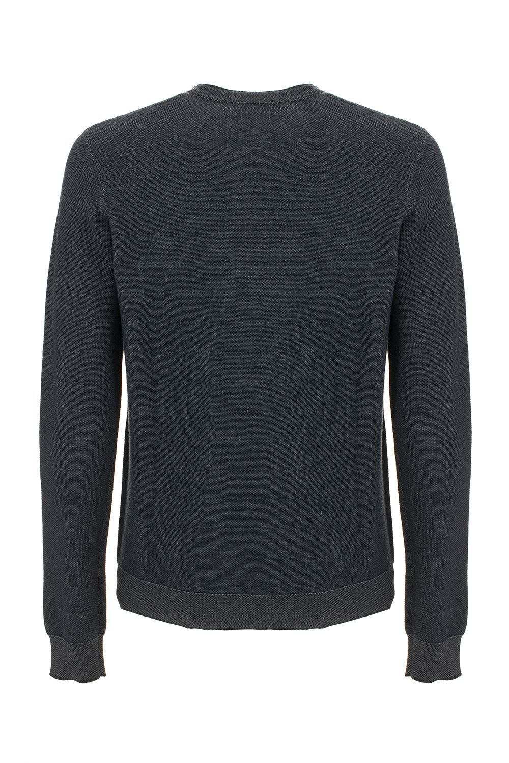 Blue Cotton Men Sweater