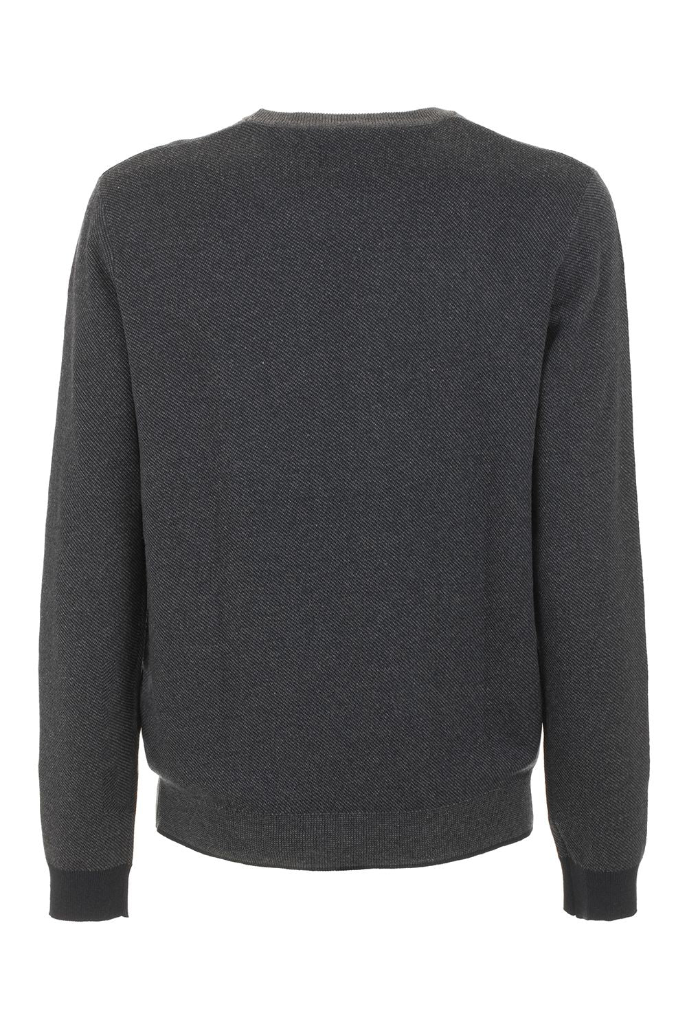 Blue Cotton Men Sweater