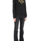Black Cotton Women Sweater