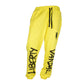 Yellow Cotton Men Track Pant