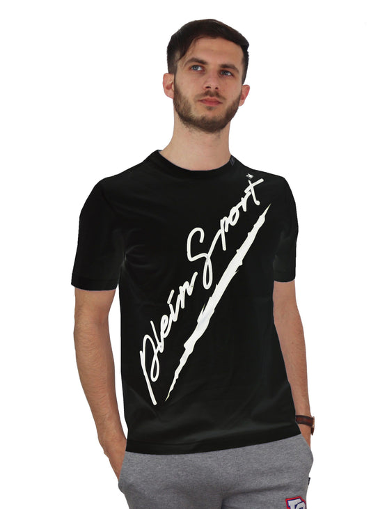 Black Cotton Men's T-Shirt