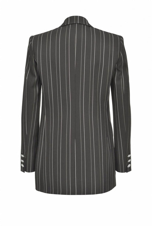 Black Polyester Women Blazer