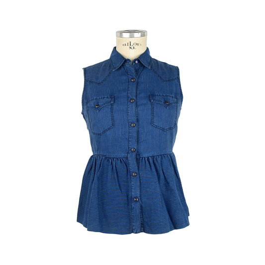Blue Lyocell Women Shirt