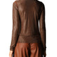 Brown Polyester Women Sweater