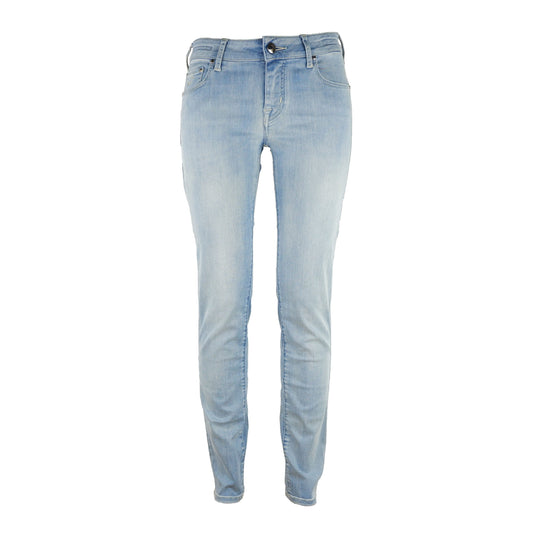 Blue Cotton Women Jeans