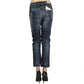 Blue Cotton Women Jeans