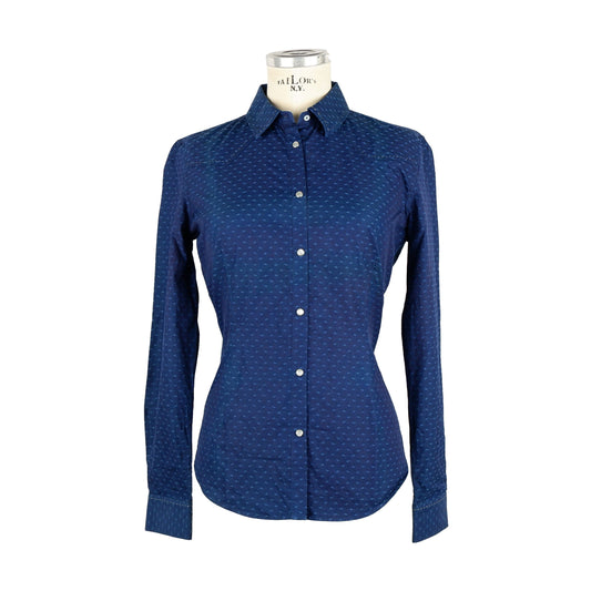 Blue Cotton Women's Shirt