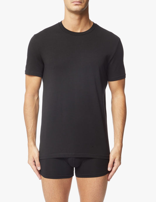 Black Cotton Men Underwear Shirt