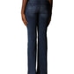 Blue Cotton Women's High-Waist Flared Jeans