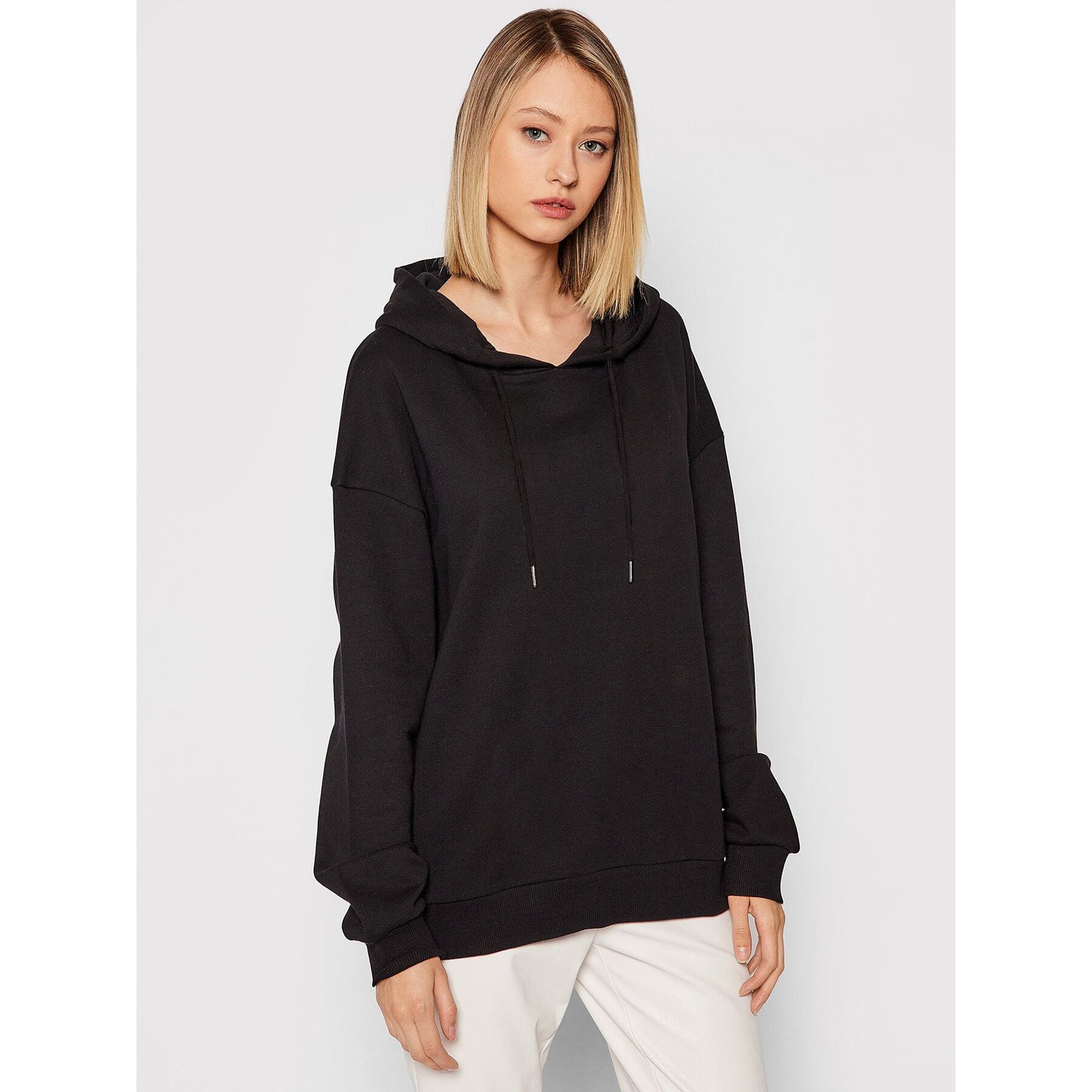 Embossed Detail Cotton Hoodie - Elegance with Comfort