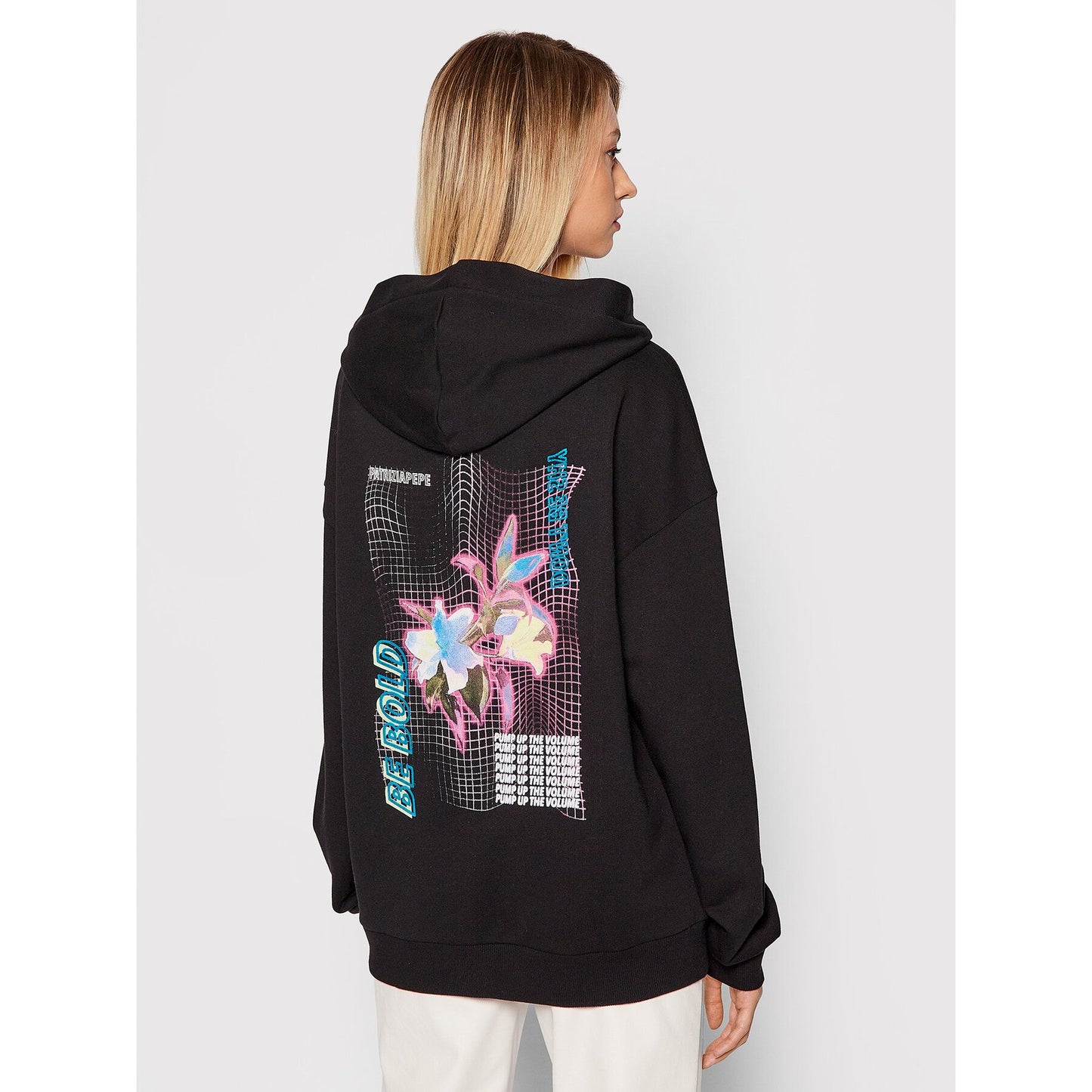 Embossed Detail Cotton Hoodie - Elegance with Comfort