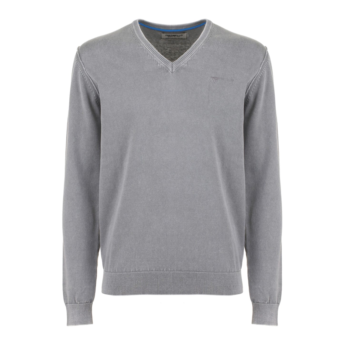 Gray Cotton Men Sweater