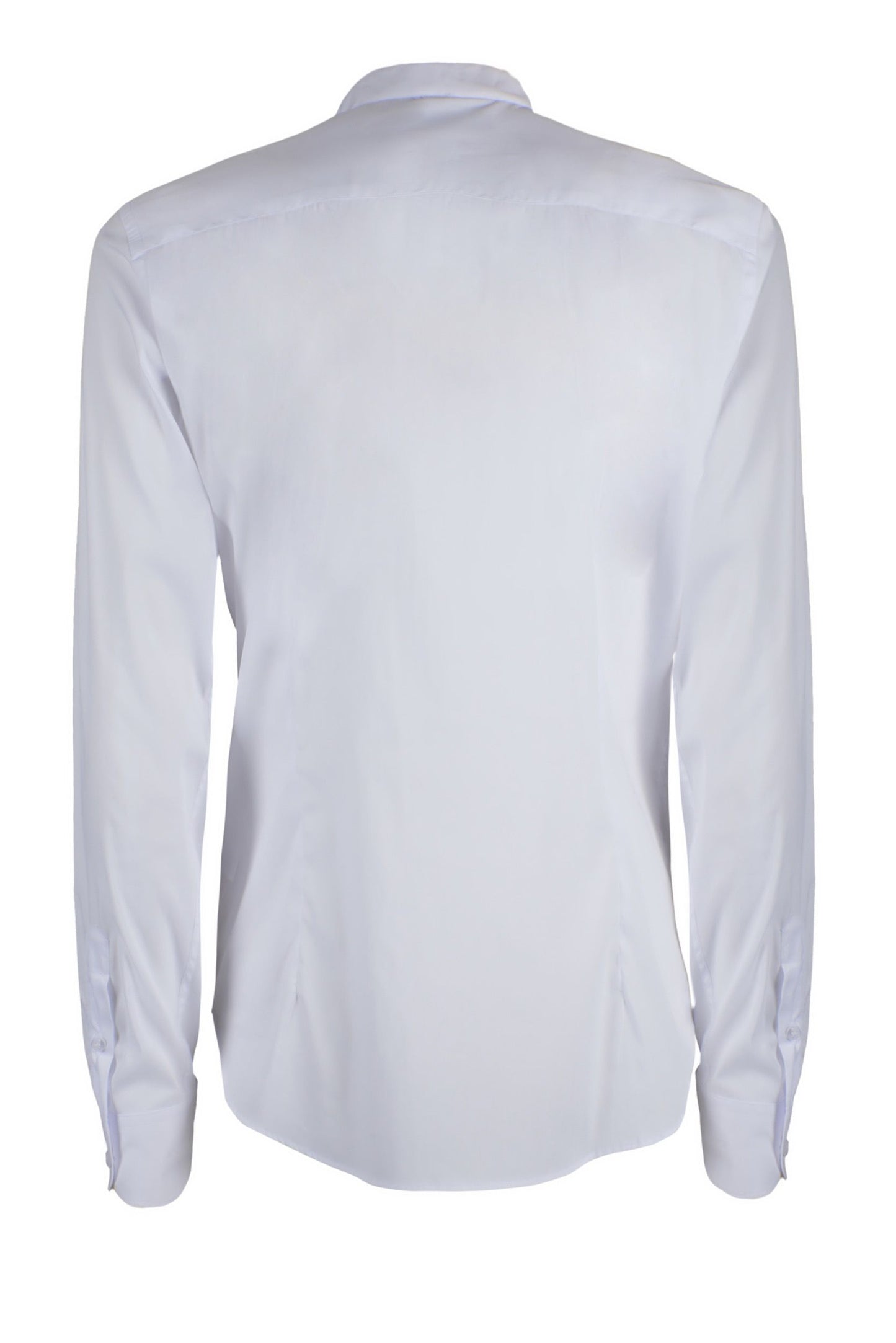 Elegant White Mandarin Collar Shirt for Men