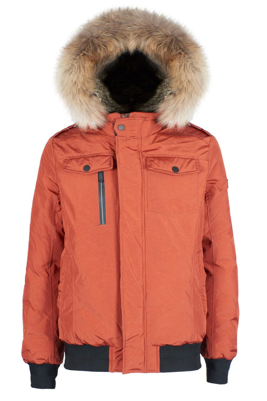 Orange Nylon Men's Jacket