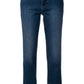 Blue Cotton Women's Cropped Jean