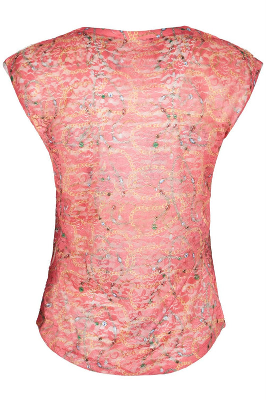 Coral Polyester Women Top