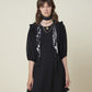 Elegant Black Tulle Knee-Length Dress