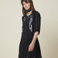 Elegant Black Tulle Knee-Length Dress