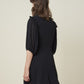 Elegant Black Tulle Knee-Length Dress