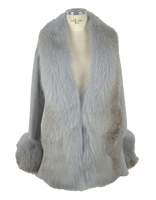 Gray Virgin Wool Women Coat
