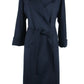 Blue Virgin Wool Women Coat