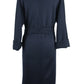 Blue Virgin Wool Women Coat
