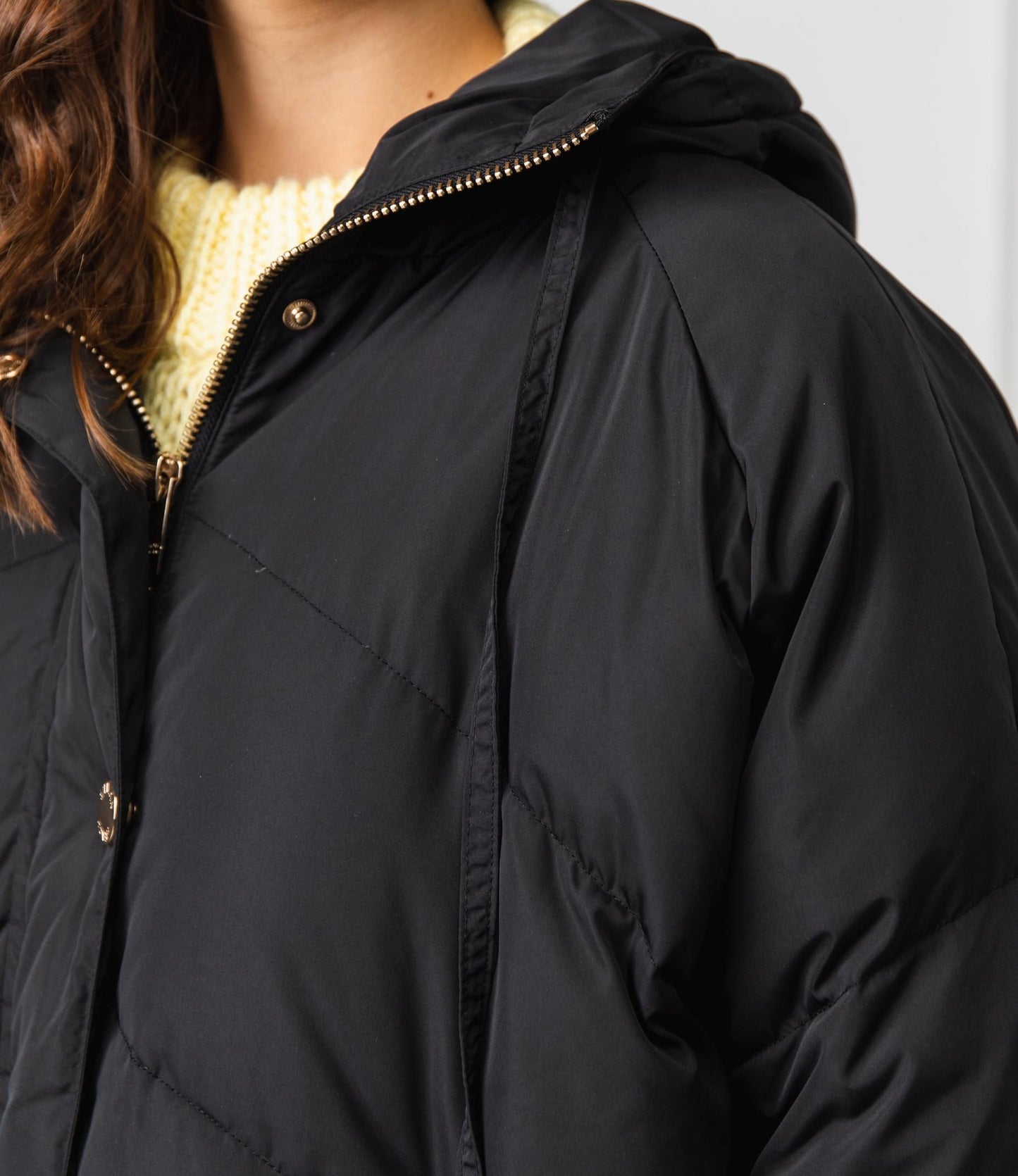 Black Polyester Women Jacket
